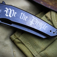 Hoback OSF Folder Special "We The People" Black Blade and Handle