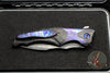 Jeremy Krammes Custom Flipper - Carved Carbon Fiber and MokuTi Damascus Scale with San Mai Damascus Blade