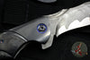 Jeremy Krammes Custom Flipper - Carved Carbon Fiber and Zirconium Scale with San Mai Damascus Blade