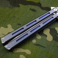 Jim Burke Custom Model "88" Balisong Butterfly Titanium with Hand Ground Recurve Blade