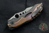Jeremy Krammes Custom Apoc Folder - Carbon Fiber and Copper Scales with Satin Bearing Inlaid Blade