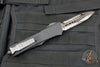 Marfione Custom Combat Troodon- Double Edge- Black Hefted Aluminum- Hot Blued Vegas Forge Sharktooth Pattern Vegas Forge Damascus Blade- DLC Ringed HW SN02!