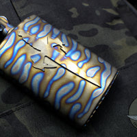 Marfione Custom Titanium Short Flask Trit Inlaid Spike Cap