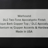 Marfione Custom Warhound Folder Apocalyptic DLC Blade Bark Textured Copper Body and HW 391-MCK BARKCUDLC