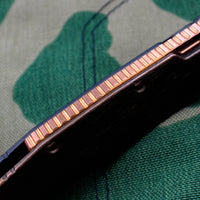 Marfione Custom Warhound Folder Apocalyptic DLC Blade Bark Textured Copper Body and HW 391-MCK BARKCUDLC
