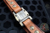 Marfione "APIS" Belt, Mens Distressed Brown Buffalo Leather with Bronzed Titanium Buckle