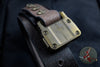 Marfione "APIS" Belt, Mens Distressed Dark Brown Buffalo Leather with Bronzed Titanium Buckle