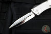 Marfione Custom Combat Troodon- Double Edge- Hand Rubbed Satin Stainless Steel Chassis- Mirror Polished Blade- Carbon Fiber Button- NO CLIP!