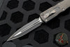 Marfione Custom Dirac OTF Knife- Double Edge- DLC Apocalyptic Finished Stainless Steel Chassis- and DLC Two-Tone Apocalyptic Blade 504-MCK SSDLCTTAP2