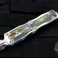 Marfione Custom Dirac Double Edge OTF Stainless Steel Chassis With Jungle Wear Fat Carbon Inlay Mirror Polished Blade 504-MCK SSJW HPBR SN12