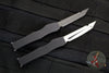 Marfione Custom Mini Halo III Set of Two Knives -Tanto Mirror Polish and Vegas Forge Damascus Abalone Inlaid SN 20
