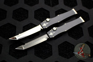 Marfione Custom Mini Halo III Set of Two Knives -Tanto Mirror Polish and Vegas Forge Damascus SN 22