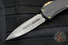 Marfione Custom Hera Double Edge Spike Grind - Reptilian Pattern Damascus- Black Logo Etched Chassis with Bronze Satin Finished HW