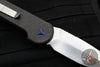 Marfione Custom LUDT- Carbon Fiber Scales and Inlaid Button- Hand Rubbed Satin Finished Blade and Blue-Ringed HW 335-MCK HRSCFBL
