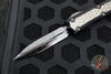 Marfione Custom Makora- Double Edge- Black with DLC Finished Metal Inlay- Vegas Forge Hot Blued Damascus Blade SN21
