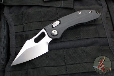 Marfione Custom Knives- Stitch- Prototype Ram-Lok Folder- Black G-10 Handle- Two-Tone Stonewash Blade- Serial Number 08