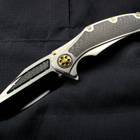 Marfione Custom Super Matrix - R Lightning Strike Carbon Fiber Inlays Mirror Polished Blade