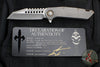 Marfione Custom Warhound Folder- Apocalyptic Finished Titanium Handle- Two-Tone Apocalyptic Finished Blade- Bronze Hardware 391-MCK APOCBR