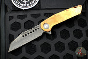 Marfione Custom Warhound Folder Damascus Blade Eggshell Copper Body Damascus and Copper HW 391-MCK CUDAMMY