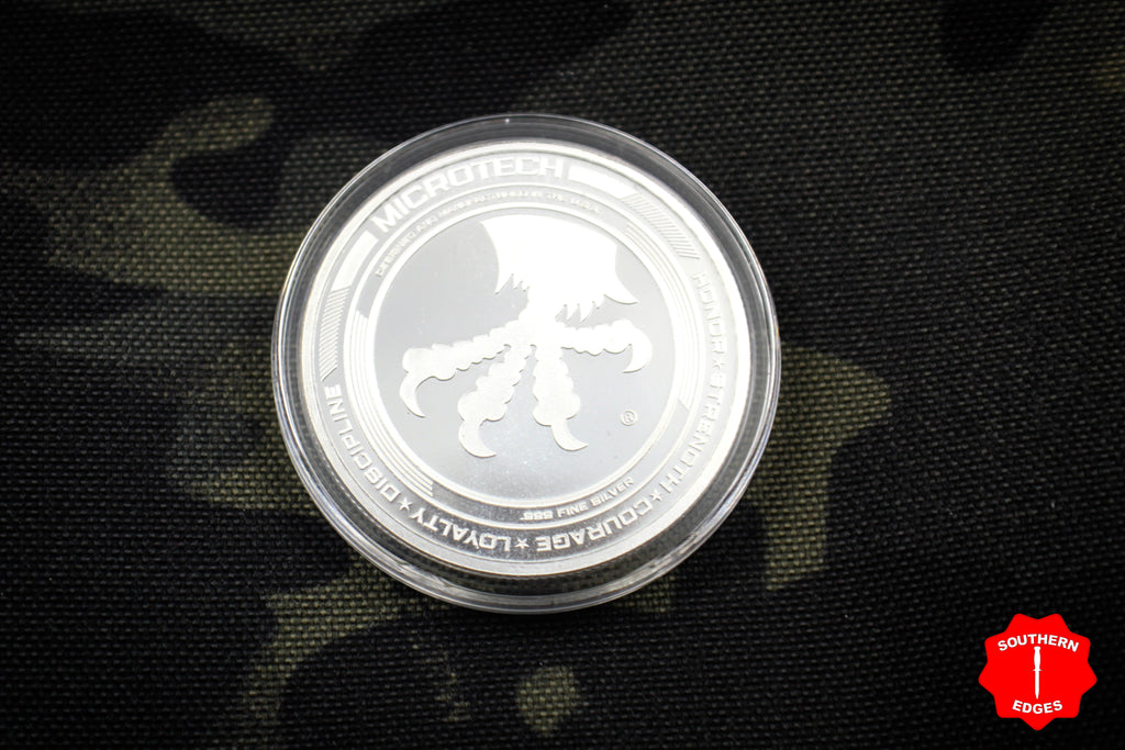 Microtech Silver 25th Anniversary Coin | Southern Edges