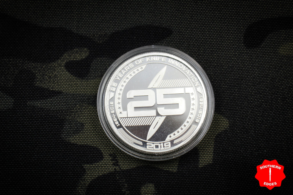Microtech Silver 25th Anniversary Coin | Southern Edges