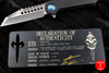 Marfione Custom Warhound Folder Hand Rubbed Satin Carbon Fiber Blue Titanium Hardware 391-MCK CFHRBL
