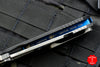 Marfione Custom Warhound Folder Hand Rubbed Satin Carbon Fiber Blue Titanium Hardware 391-MCK CFHRBL