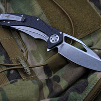 Marfione Custom Mini Matrix with Two-Tone Stonewash Blade Carbon Fiber