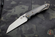 Munroe Knives custom Basilisk Bronzed Titanium and Black G-10