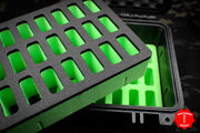 Pelican P-1300 Vertical 21 Knife Case - Green Interior