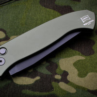 Protech Medium Brend Green Body Black Blade Out The Side (OTS) Auto Knife 1321-GREEN
