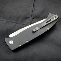Protech Medium Brend Black Body Satin Blade Out The Side (OTS) Auto Knife 1321-SATIN