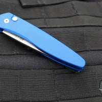 Protech Newport Out The Side OTS Auto- Blue Handle with Stonewash Blade 3405-BLUE