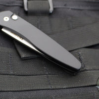 Protech Newport Out The Side OTS Auto Black Handle with Stonewash Blade 3405