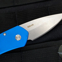 Protech Half-Breed Out The Side OTS Auto Knife- Blue Handle with Stonewash Blade 3605-BLUE
