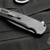 Protech Malibu Flipper Black Handle with a Wharncliffe DLC Black Finished Blade 5103