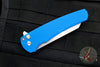 Protech Malibu Flipper-Texas Blade Show 2022 Limited Edition of 200- Blue Textured Handle with a Reverse Tanto Stonewash Blade 5205-BLUE