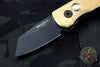 Protech Runt Special Aluminum Bronze Smooth Body DLC Black Reverse Tanto Blade Out The Side (OTS) Auto Knife R5212