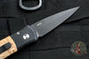 Protech Godson Out The Side Auto (OTS) Black Handle With Maple Burl Wood Inlay Black Blade 707