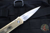Protech- Godson Out The Side Auto (OTS)- Stonewashed Bronze Aluminum Handle- Satin Blade- MOP Inlaid Button 7110