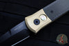 Protech- Godson Out The Side Auto (OTS)- Stonewashed Bronze Aluminum Handle- Carbon Fiber Inlay- Black DLC Blade- MOP Inlaid Button 7115