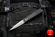 Protech Godfather Out The Side (OTS) Knife- Black Handle- Blasted Blade 920