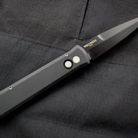 Protech LEFT HANDED Godfather Black Out The Side (OTS) Knife With Black Blade 921-LH