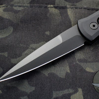 Protech Godfather Operator Out The Side (OTS) Knife- Black Handle- Black Blade & HW- Tritium Inlaid Button 921-OPERATOR