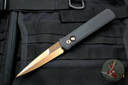 Protech Godfather Out The Side (OTS) Knife- Black Handle and Rose Gold Finished Blade 921-RG