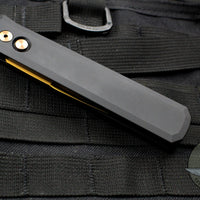 Protech Godfather Out The Side (OTS) Knife- Black Handle and Rose Gold Finished Blade 921-RG