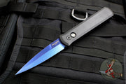 Protech Godfather Black Out The Side (OTS) Knife and Satin Sapphire Blue Blade 921-SB