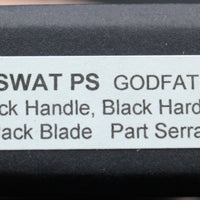 Protech SWAT Godfather Black Out The Side (OTS) Knife With Black Part Serrated Blade & HW 921-SWAT PS