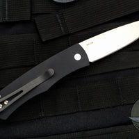 Protech Magic "Whiskers" Out The Side (OTS) Auto Hidden Bolster Release Knife Black Body Stonewash Blade BR-1.3
