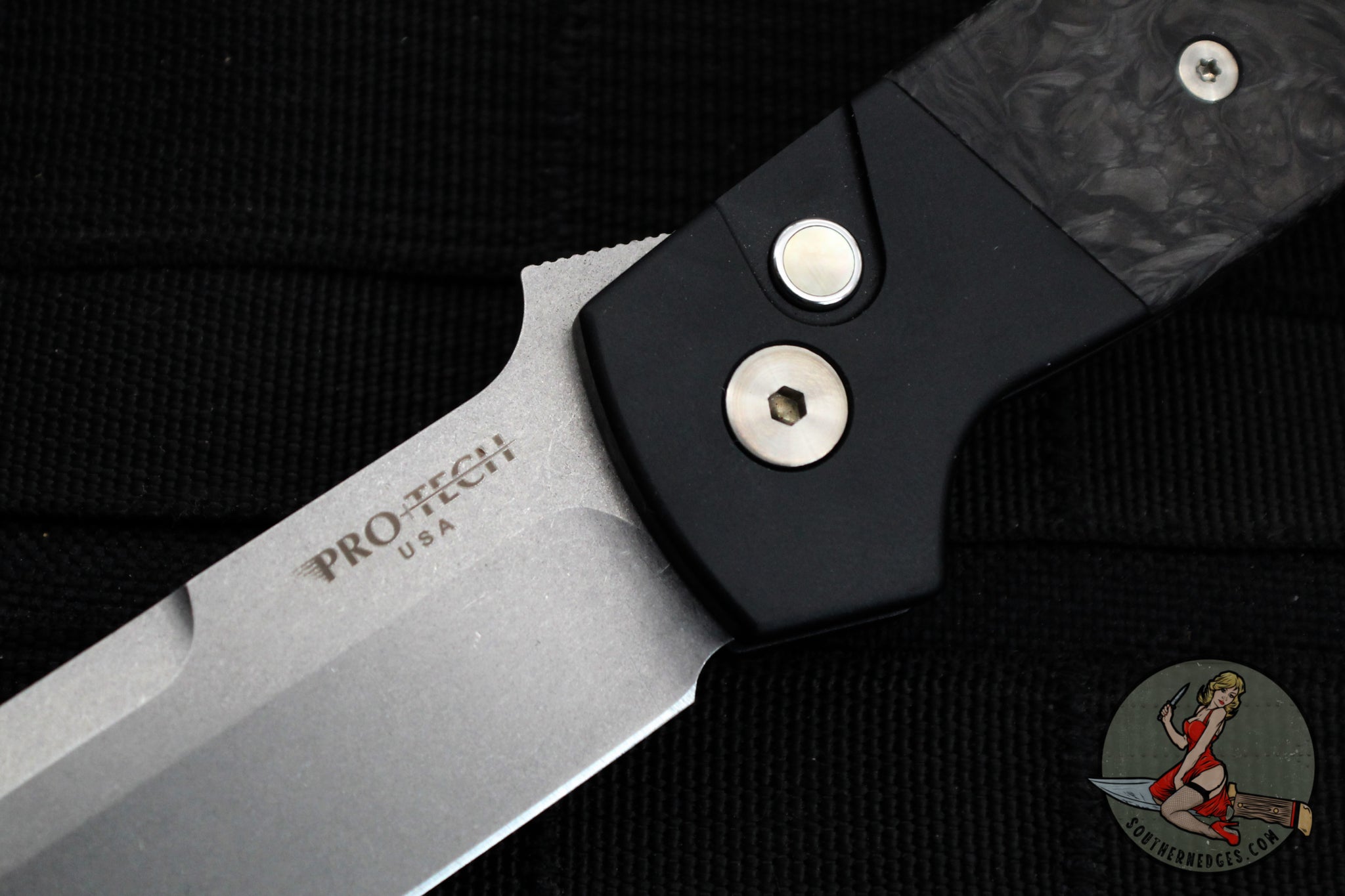 Protech Terzuola ATCF Out The Side (OTS) Auto Knife- Black Handle with ...